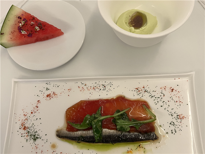 sardine and melon